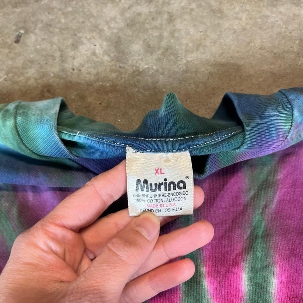 Vintage 90s single stitch Murina tie dye tee Men's Size XL - Picture 4 of 6